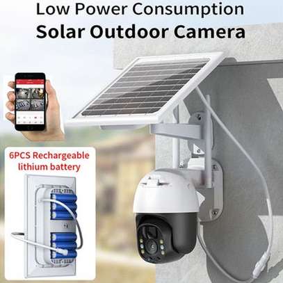 WIFI Solar Powered Outdoor PTZ Security CCTV Camera image 1