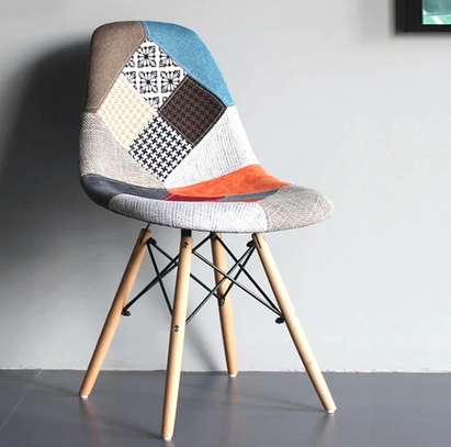 Dining Chair: Modern Armless Fabric Seat image 1