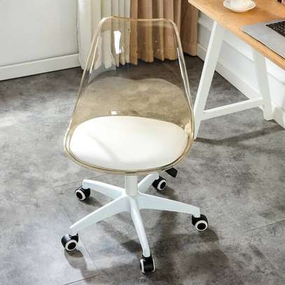 Office chairs: Transparent eames swivel chair image 2