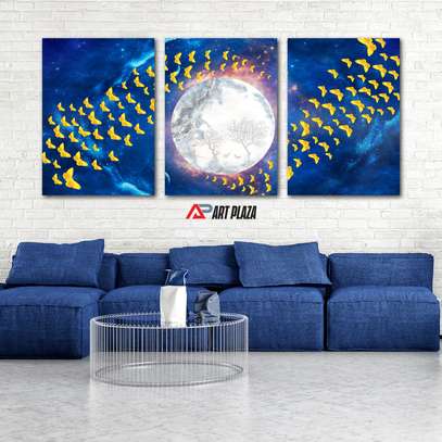 A1 Blue theme Canvas Wall Art decor image 1