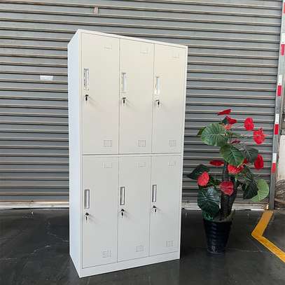 6-Door Steel Wardrobe – Metal Locker for Bedroom & Gym image 3
