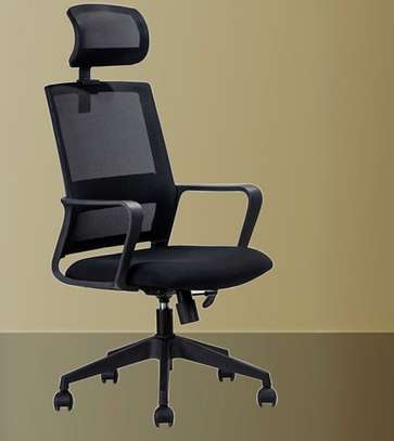 Office Chair: Upholstered Chair with Headrest image 6