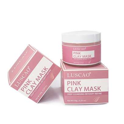 LUSCAO PINK CLAY FACE MASK 150gm image 2