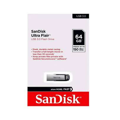 Sandisk 64gb ultra flair usb 3.0,metallic image 1