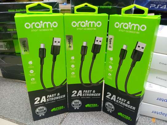 Oraimo Type C Fast Charging Data Cable For Smartphones image 1