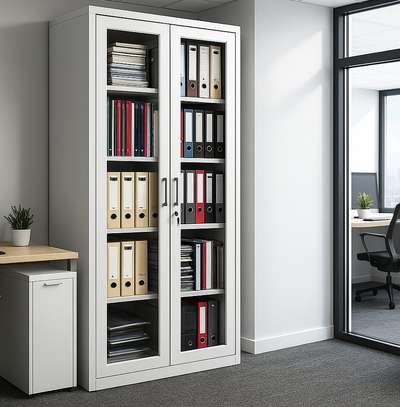 Office Cabinet: Glass Doors Documents Cabinet image 1