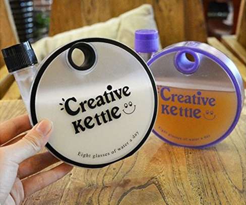 Round "Creative Kettle" Portable Water Bottle, 350ml image 3