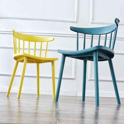 Dining Chair: Plastic Bistro Modern Plastic Dine Chairs image 4