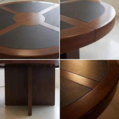 Round Imported Mahogany Boardroom Table image 14