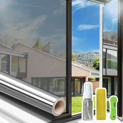 Black & Silver Reflective Window Film image 2