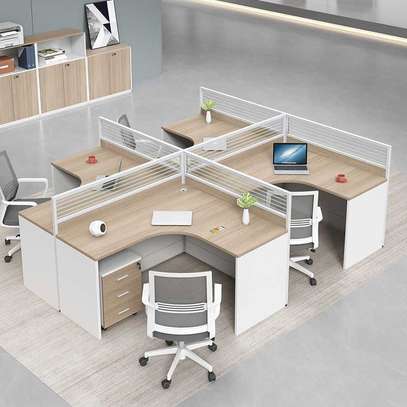 Workstations: Corner 6-User Brown Workstation image 9