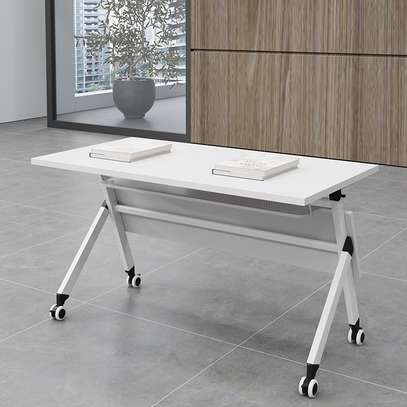 Office Table; White Foldable Office Table in Magombo image 2