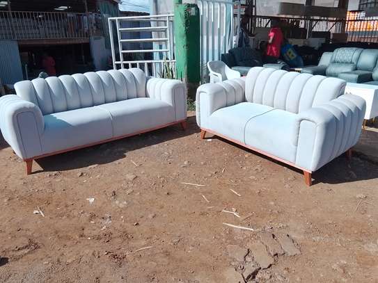 Modern Light Grey Armchairs Set of 2 with Cushions image 4
