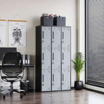Storage Cabinets: 9-Locker Steel Office Cabinet image 7