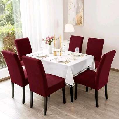 Turkey Ready Made Dining seat Covers.
Available in the above colours.????
Large size, Stretchable and fits perfectly on any dining seat design.

Prices: 
*Single Piece 900/=*
*Set of of 6: Price was: 4500/=
???????? image 1