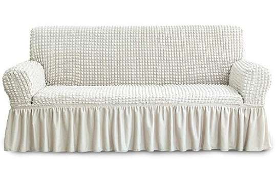 White Stretchable Turkish Sofa Covers image 2