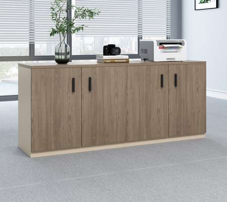 Wooden 4 Door Lockable Storage Custom Office Cabinet image 11