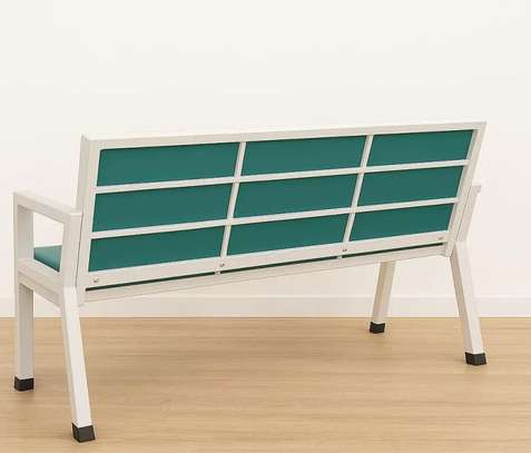 Office Bench: Green Heavy Duty Leather Bench image 4