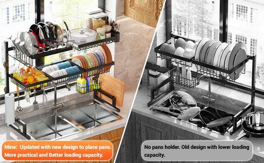 Over The Sink Dish Drying Rack,3 tier image 3