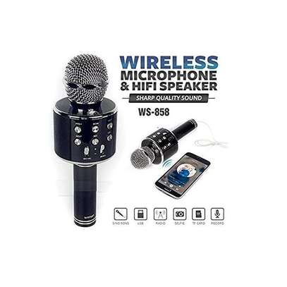 Kids Wireless Microphone Bluetooth WS858  Mic FM- black image 5
