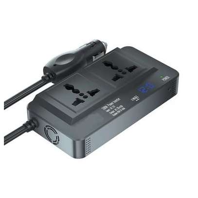 Car Power Inverter, 200W With 2 Socket Ports And 4 USB Ports image 1