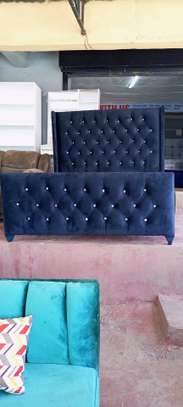 5 by 6 modern tufted Black bed image 1