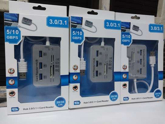 7 in 1 USB 3.0 3.1 and 3 Ports USB Hub Combo MS/ M2/ SD/TF image 2