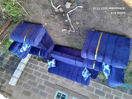 Blue 5seater seater sofa set on sale image 2