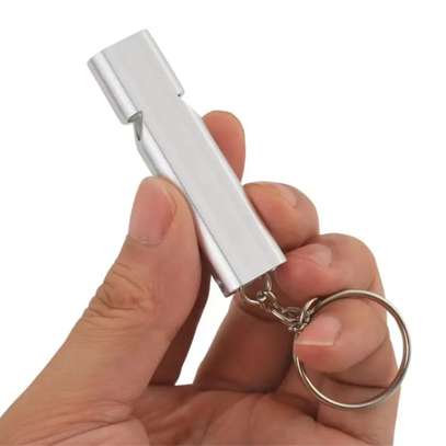 Double Aluminum Whistle Keychain Survival Dual Self-Defense image 12