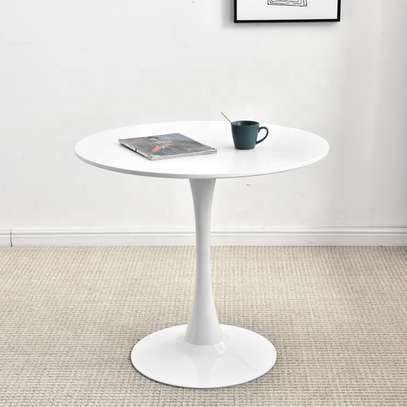 Modern White Round Dining Table image 4
