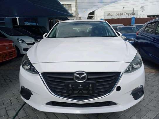 Mazda axela new shape white color image 3