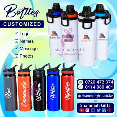 RECYCLABLE METALLIC WATER BOTTLES FULL COLOR BRANDED image 2