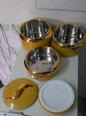 *A set of Luxury 3 piece  insulated Hotpots image 1
