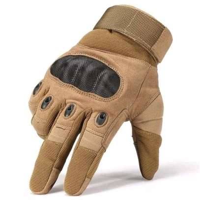 Brown tactical gloves image 1