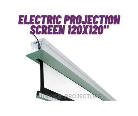 Electric Projection Screen 120x120 Inches image 1