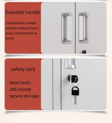 Cabinet : 2-Door Metallic Office Filing Cabinet With Safe image 1