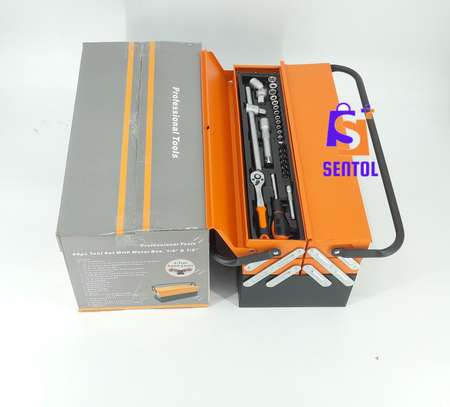 Complete Tool Set With Cantilever Metal Toolbox Tool Box image 5