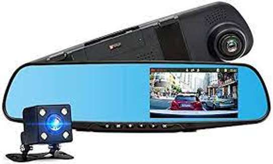 1080P Dual Lens Car Auto DVR Mirror Dash Cam Recorder+Rear image 1