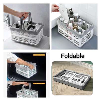 Foldable Plastic Home Storage with Handle/crl image 1