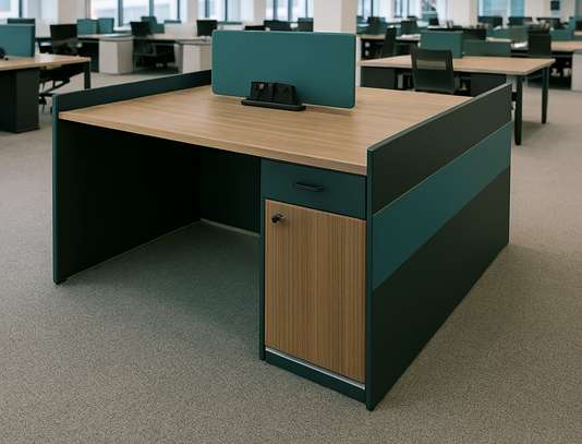 Office Desk: Modern 2-Seater Working Desk image 1