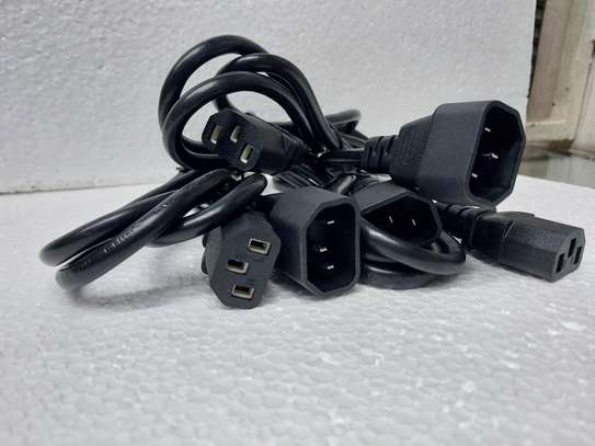 IEC C13 Socket To IEC C14 Plug UPS Power Cord image 1