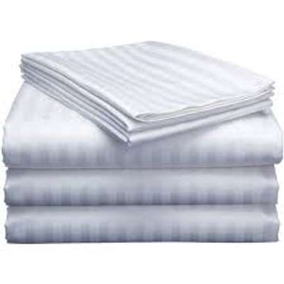 Excecutive white stripped cotton bedsheets image 3