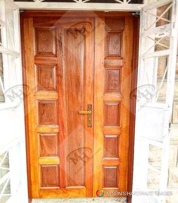 Double main mahogany panel doors image 1