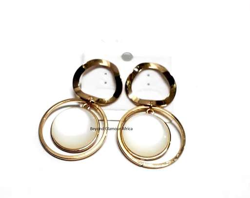 Womens Golden Loop Earrings image 1