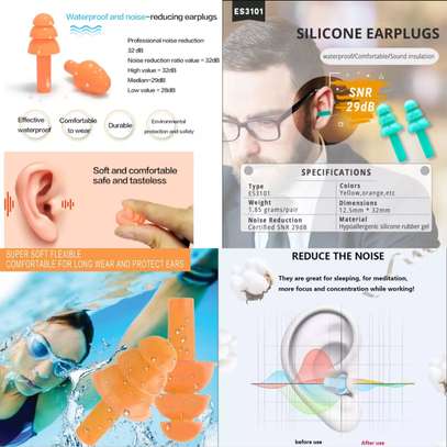 Silicon Ear Plugs Plastic Box Soundproof YELLOW BLACK ORANGE image 10