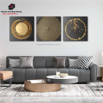 black and gold wall art image 1