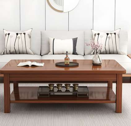 Office Table: Mahogany Rectangular Coffee Table image 6