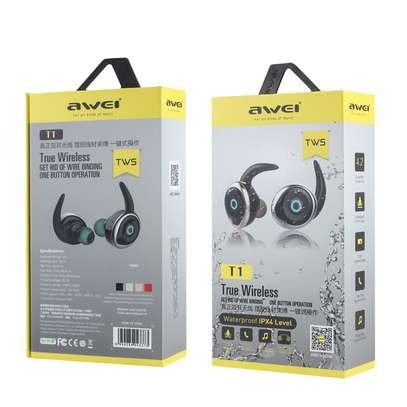 AWEI T1 TWS 4.2 True Wireless Bluetooth Earbuds Sport Headphones image 5