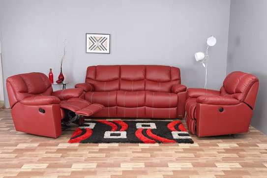 5/6 seater real recliner sofas image 3