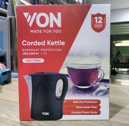 Von 1.7ltrs corded electric kettle image 2